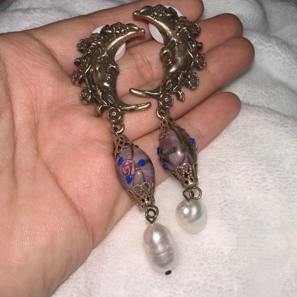 Moon Garden Drop Earrings